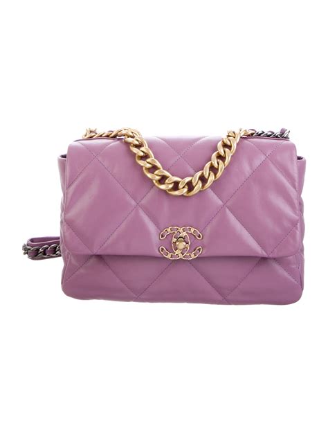 chanel 19 flap bag purple